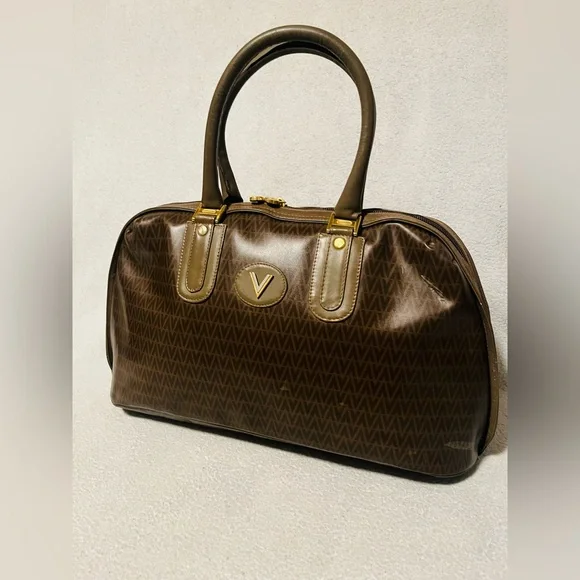 Mario Valentino Monogram Leather Handbag - Picture 2 of 13